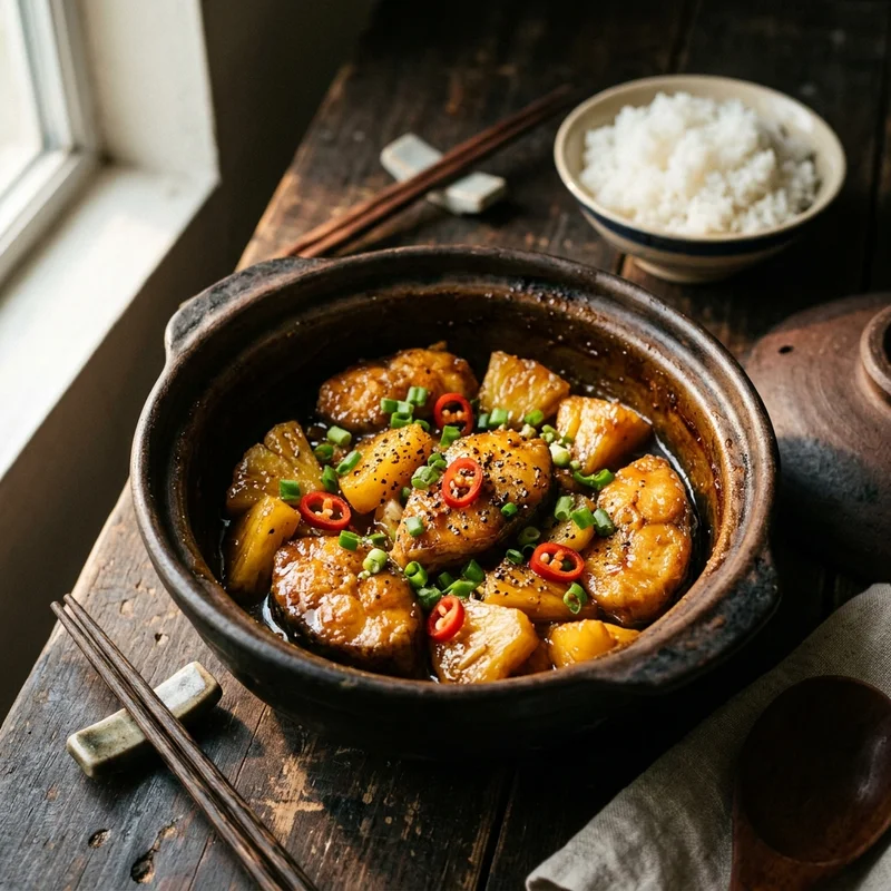 Mâm cơm Cá basa kho thơm canh cải thìa