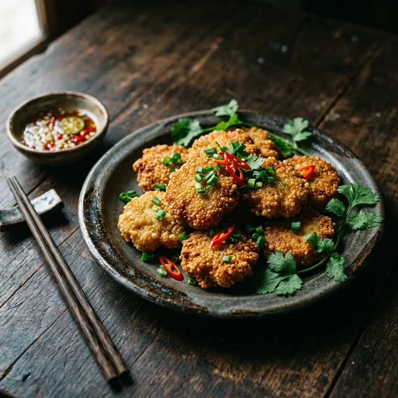 Mâm cơm Cá trứng chiên canh măng chua